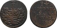 Sachsen-Gotha-Altenburg Cu 1 1/2 Pfennig Friedrich III. 1732-1772 -