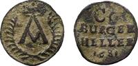 Sachsen-Coburg Cu Heller Albrecht III. 1680-1699 -
