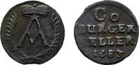 Sachsen-Coburg Cu Heller Albrecht III. 1680-1699 -