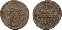 Sachsen-Coburg-Saalfeld Cu Heller Franz Josias 1745-1764 -