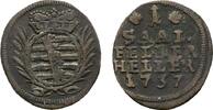 Sachsen-Coburg-Saalfeld Cu Heller Franz Josias 1745-1764 -