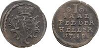 Sachsen-Coburg-Saalfeld Cu Heller Franz Josias 1745-1764 -
