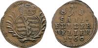 Sachsen-Coburg-Saalfeld Cu Heller Franz Josias 1745-1764 -