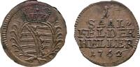 Sachsen-Coburg-Saalfeld Cu Heller Franz Josias 1745-1764 -