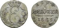 Sachsen-Coburg-Saalfeld Ernst 1806-1826 3 Kreuzer 1825 S Sehr schön