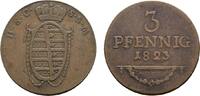 Sachsen-Coburg-Saalfeld Cu 3 Pfennig 1823 Ernst 1806-1826 Sehr schön 25,00 EUR  zzgl. 3,00 EUR Versand
