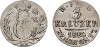 Sachsen-Coburg-Gotha Ernst I. 1826-1844 3 Kreuzer 1828 ST Kl. Kratzer, sehr schön