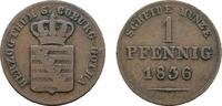 Sachsen-Coburg-Gotha Cu Pfennig 1836 Ernst I. 1826-1844 Fast sehr schön 15,00 EUR  zzgl. 3,00 EUR Versand