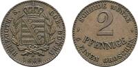 Sachsen-Coburg-Gotha Cu 2 Pfennig 1868 B Ernst II. 1844-1893 Sehr schön 10,00 EUR  zzgl. 3,00 EUR Versand