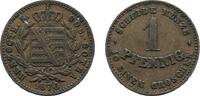 Sachsen-Coburg-Gotha Cu Pfennig 1870 B Ernst II. 1844-1893 Sehr schön + 10,00 EUR  zzgl. 3,00 EUR Versand