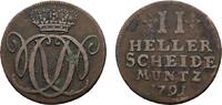 Nassau-Oranien Cu 2 Heller 1791 Hanau Gemeinschaftliche Prägungen Sehr s... 25,00 EUR  zzgl. 3,00 EUR Versand