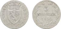Nassau 3 Kreuzer 1834 Wilhelm 1816-1839 Schön - sehr schön 10,00 EUR  zzgl. 3,00 EUR Versand
