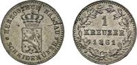 Nassau Kreuzer 1861 Adolph 1839-1866 Kl. Stempelfehler, fast vorzüglich 15,00 EUR  zzgl. 3,00 EUR Versand