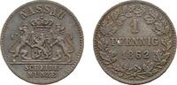 Nassau Cu Pfennig 1862 Adolph 1839-1866 Sehr schön 15,00 EUR  zzgl. 3,00 EUR Versand