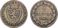 Nassau Cu 1/2 Kreuzer 1813 Friedrich August und Friedrich Wilhelm 1808-1... 10,00 EUR  zzgl. 3,00 EUR Versand