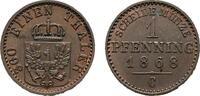 Brandenburg-Preußen Cu Pfennig 1868 C Wilhelm I. 1861-1888 Vorzüglich - Stempelglanz