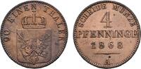 Brandenburg-Preußen Cu 4 Pfennig 1868 A Wilhelm I. 1861-1888 Winz. Kratzer, sehr schön