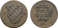 Bayern Cu 2 Pfennig Karl Theodor 1777-1799 -