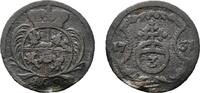 Sachsen-Albertinische Linie 3 Pfennig 1731 IGS Dresden Friedrich August I. 1694-1733 Sehr selten. Randfehler, fast sehr schön