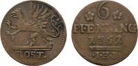 Mecklenburg-Rostock, Stadt Cu 6 Pfennig 1761 IHB Sehr sch&ouml;n 35,00 EUR  zzgl. 3,00 EUR Versand