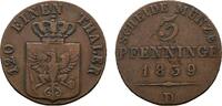 Brandenburg-Preußen Cu 3 Pfennig Friedrich Wilhelm III. 1797-1840 -