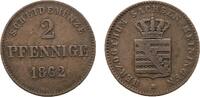 Sachsen-Meiningen Cu 2 Pfennig 1862 Bernhard Erich Freund 1803-1866 Sehr... 5,00 EUR  zzgl. 3,00 EUR Versand