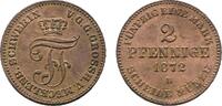 Mecklenburg-Schwerin Cu 2 Pfennig 1872 B Friedrich Franz II. 1842-1883 V... 20,00 EUR  zzgl. 3,00 EUR Versand