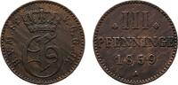 Mecklenburg-Strelitz Cu 3 Pfennig 1859 A Georg 1816-1860 Sehr sch&ouml;n + 15,00 EUR  zzgl. 3,00 EUR Versand