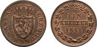 Nassau Cu Kreuzer 1856 Adolph 1839-1866 Fast Stempelglanz 45,00 EUR  zzgl. 3,00 EUR Versand
