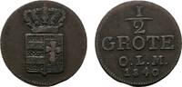 Oldenburg Cu 1/2 Grote 1840 Paul Friedrich August 1829-1853 Sehr sch&ouml;n 20,00 EUR  zzgl. 3,00 EUR Versand