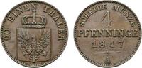 Brandenburg-Preu&szlig;en Cu 4 Pfennig 1847 A Friedrich Wilhelm IV. 1840-1861 ... 25,00 EUR  zzgl. 3,00 EUR Versand