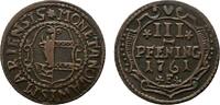 Mecklenburg-Wismar, Stadt Cu 3 Pfennig -