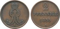 Braunschweig-Calenberg-Hannover Cu 2 Pfennig Georg V. 1851-1866 -