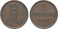 Braunschweig-Calenberg-Hannover Cu 2 Pfennig Ernst August 1837-1851 -