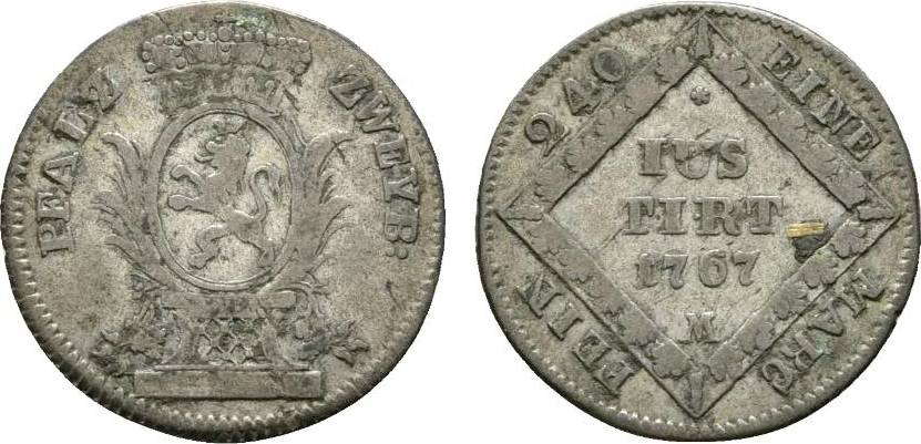 PfalzBirkenfeldZweibrücken 5 Kreuzer 1767 M Zweibrücken Christian IV