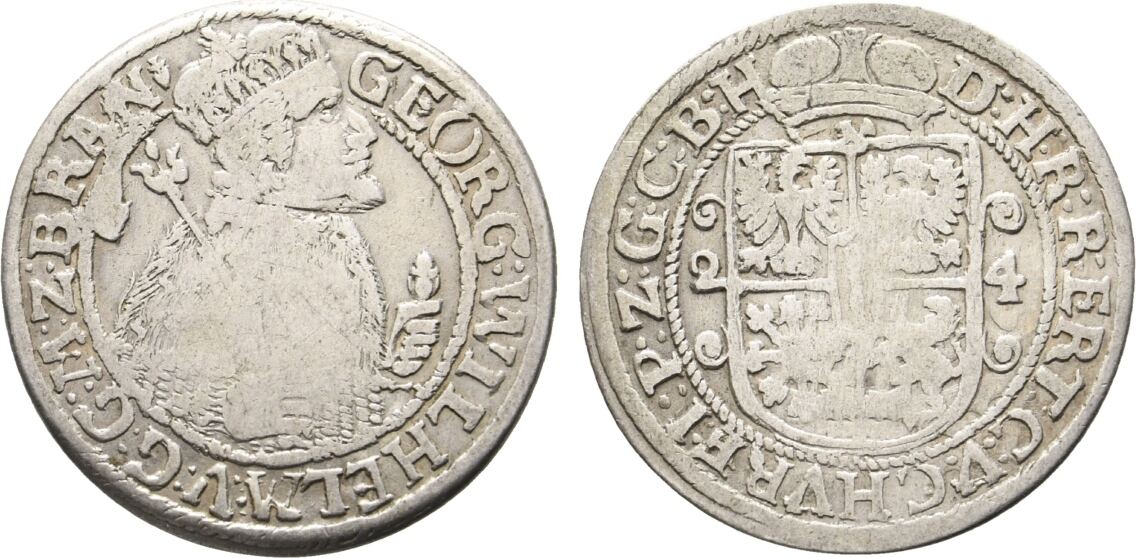 BrandenburgPreußen Ort 1624 Königsberg Wilhelm 16191640 Kl