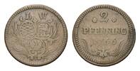 Löwenstein-Wertheim-Rochefort Cu 2 Pfennig Karl Thomas 1735-1789