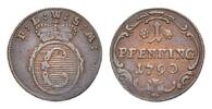 Löwenstein-Wertheim-Rochefort Cu Pfennig Dominik Constantin 1789-1806