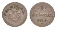 Hessen-Darmstadt Cu Pfennig Ludwig I. 1806-1830 -