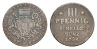 Mainz, Erzbistum Cu 3 Pfennig Emmerich Joseph von Breitbach-Bürresheim 1763-1774 -