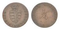 Sachsen-Meiningen Cu 1/4 Kreuzer Bernhard Erich Freund 1803-1866 -