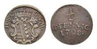 Sachsen-Coburg-Saalfeld Cu 1/2 Pfennig Ernst Friedrich 1764-1800