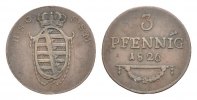 Sachsen-Coburg-Saalfeld Cu 3 Pfennig Ernst 1806-1826