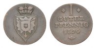 Schaumburg-Lippe Cu Pfennig Georg Wilhelm 1807-1860