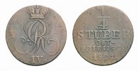 Braunschweig-Calenberg-Hannover Cu 1/4 Stüber Georg IV. 1820-1830 -