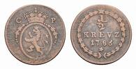 Pfalz, Kurlinie Cu 1/2 Kreuzer Karl Theodor 1743-1799 -