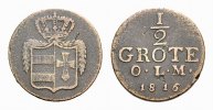 Oldenburg Cu 1/2 Grote Peter Friedrich Wilhelm 1785-1823
