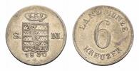 Sachsen-Meiningen 6 Kreuzer Bernhard Erich Freund 1803-1866 -