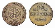 Osnabrück, Stadt Cu 1 1/2 Pfennig -