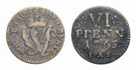 Paderborn, Bistum 6 Pfennig Wilhelm Anton von Asseburg 1763-1782 -